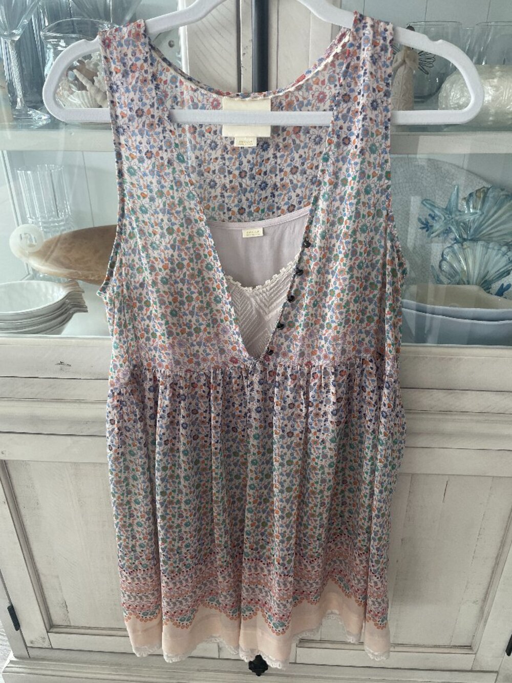 MAEVE ANTHROPOLOGIE VIOLETTA SLIP DRESS FLORAL SMALL PETITE PREOWNED